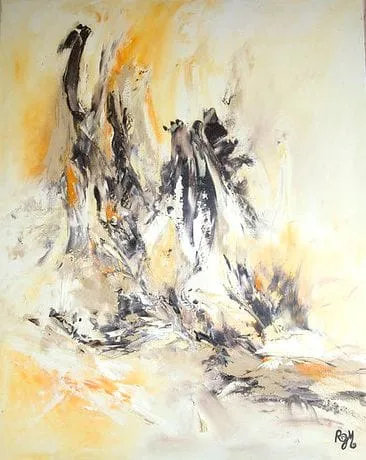 Tableau Abstrait Jaune 197 “Incarnation”