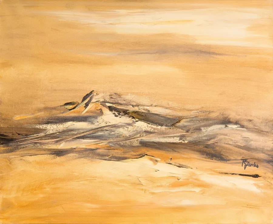 Tableau Abstrait Jaune 162 “Sahara”