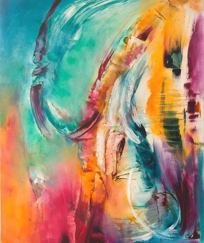 Tableau Abstrait Multicolore 74 “Rêve Idyllique”