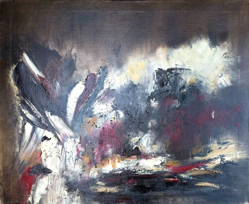 Tableau Abstrait Noir 169 “Univers Carbone”