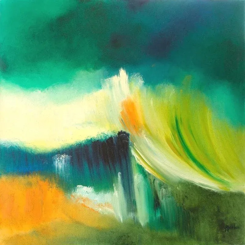 Tableau Abstrait Vert 73 “Envol”