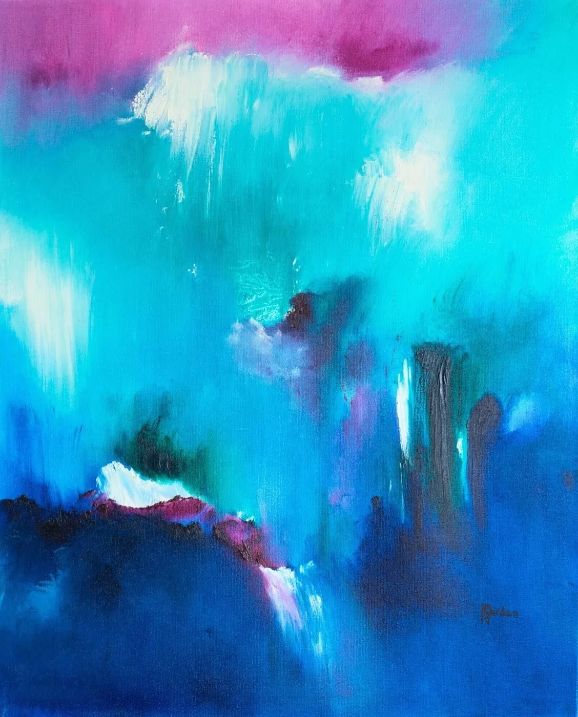 Tableau Abstrait Bleu 214 “Douceur”