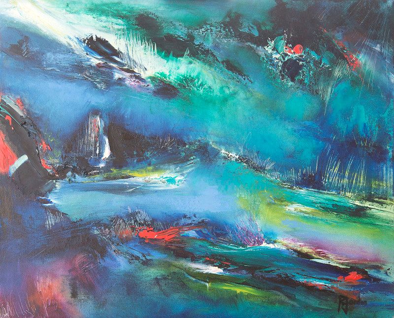 Cuadro Abstracto Azul 59 “Lac Paisible”