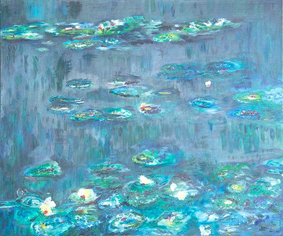 Cuadro Abstracto Azul 201 “Nénuphars”