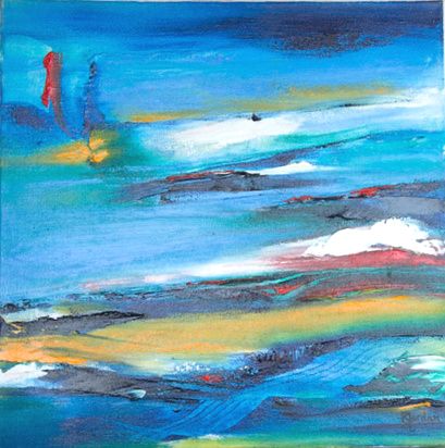 Pintura Abstracta Azul 206 “Nouveau Départ”