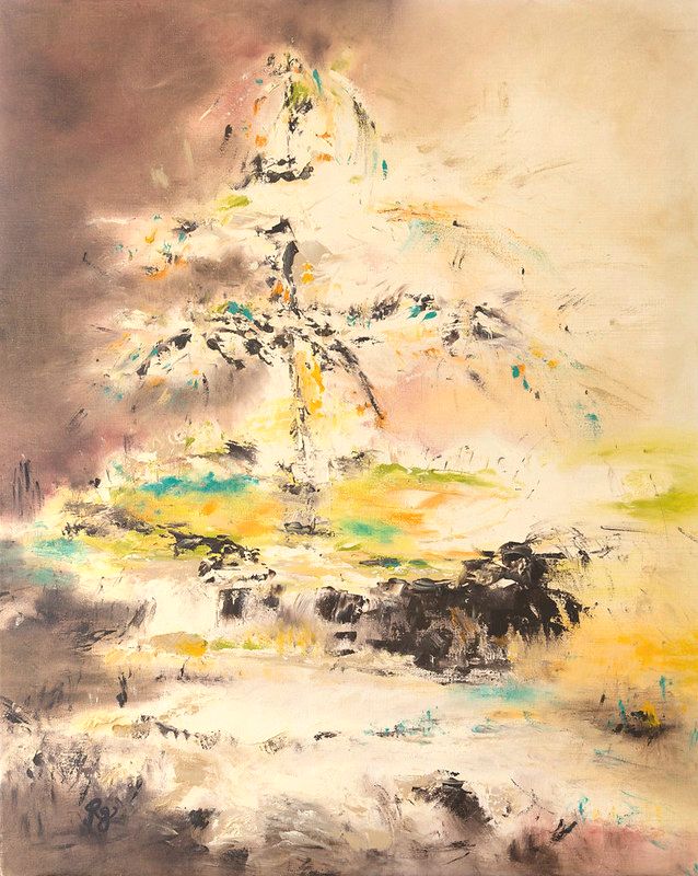 Cuadro Abstracto Amarillo 65 "Fuente de la Juventud"