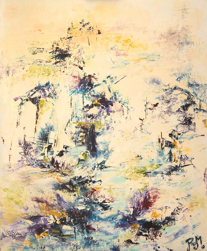 Cuadro Abstracto Amarillo 36 “Point d’Eau”