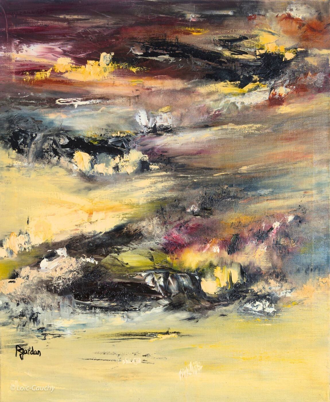 Cuadro Abstracto Amarillo 235 “Ying Yang”
