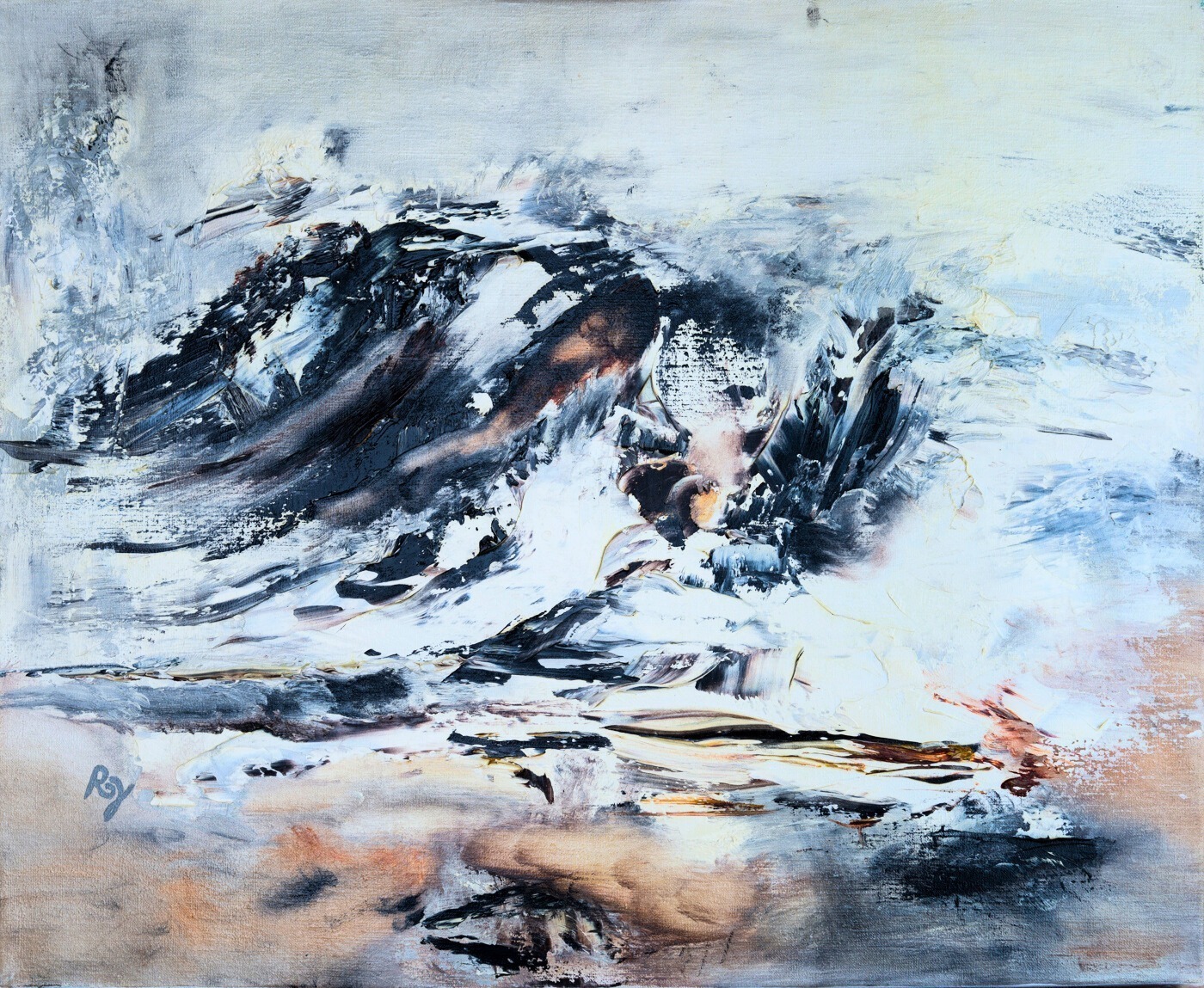 Cuadro Abstracto Negro 141 “Antarctique”