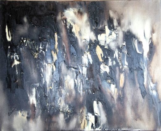 Tableau Abstrait Noir 199 “Fusion”