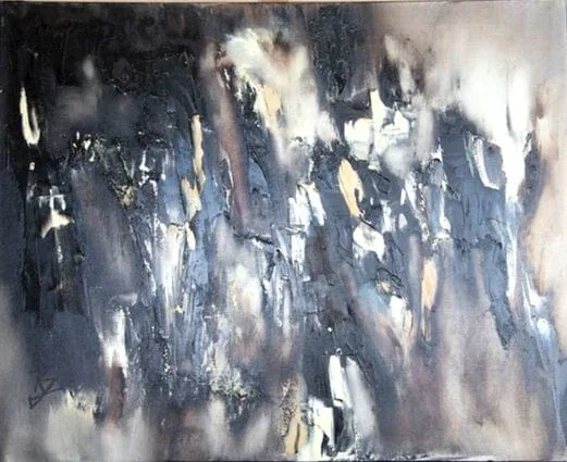 Tableau Abstrait Noir 199 “Fusion”