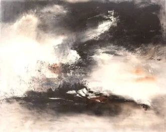 Tableau Abstrait Noir 71 “Ombre Portée”