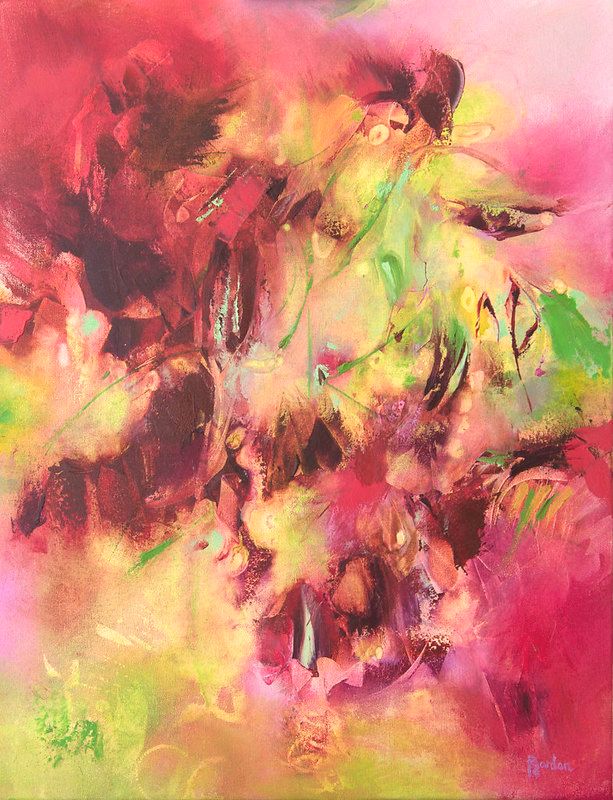 Cuadro Abstracto Rosa 17 “Lianes Rosâtres”