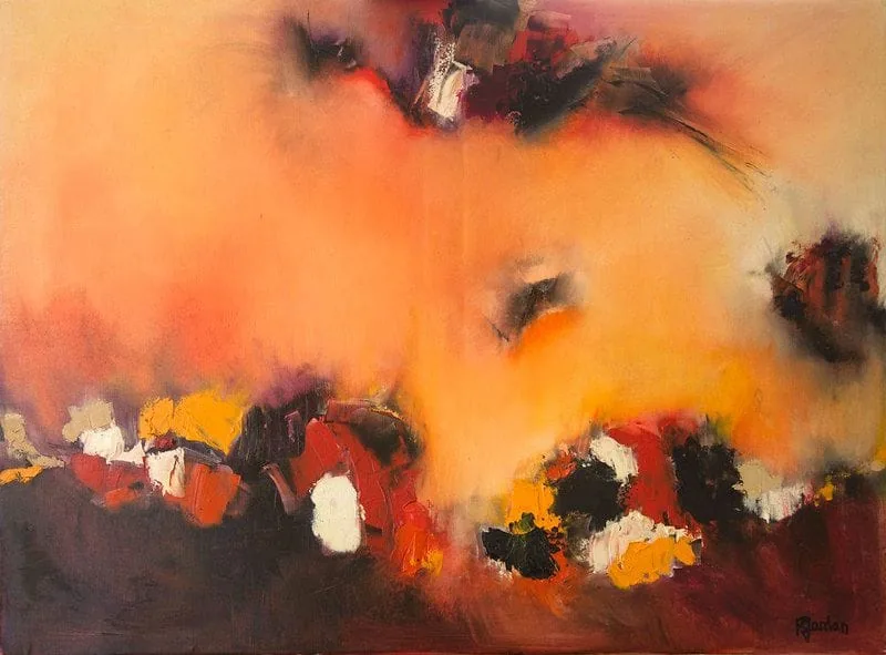 Tableau Abstrait Rouge 18 “Flamboyant”