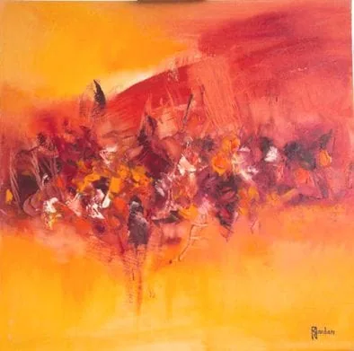 Tableau Abstrait Rouge 208 “Jaguar”