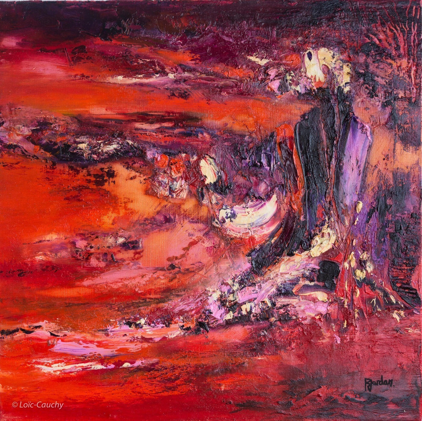 Cuadro Abstracto Rojo 227 “Lave”