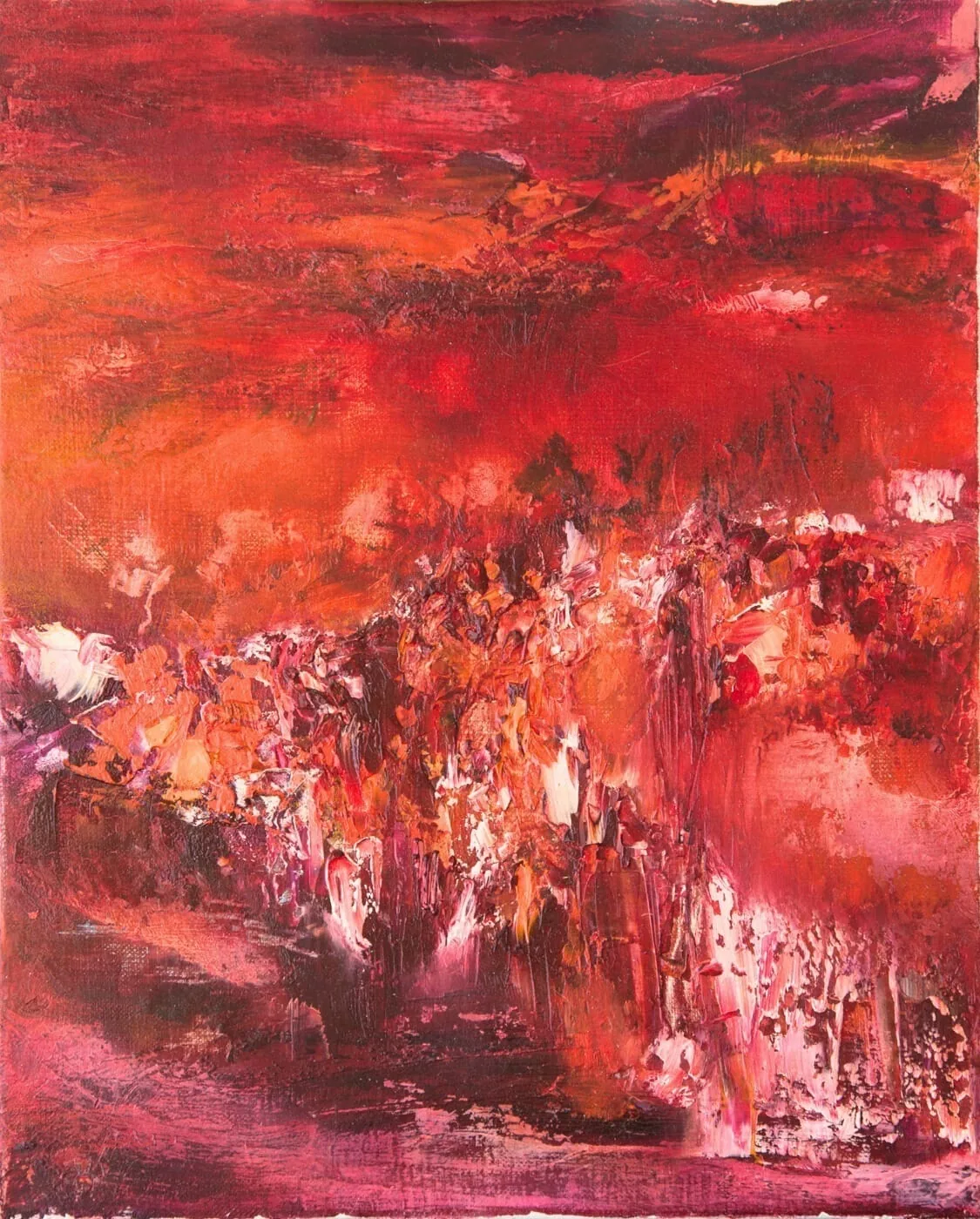 Tableau Abstrait Rouge 4 “Mars”