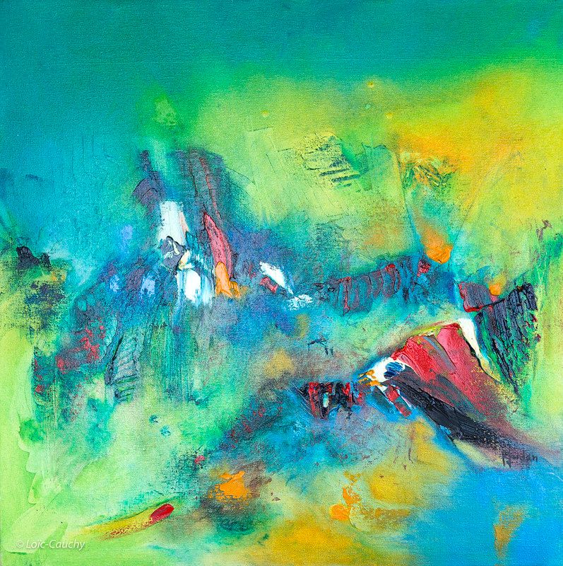Cuadro Abstracto Verde 187 “Temple Naturel”