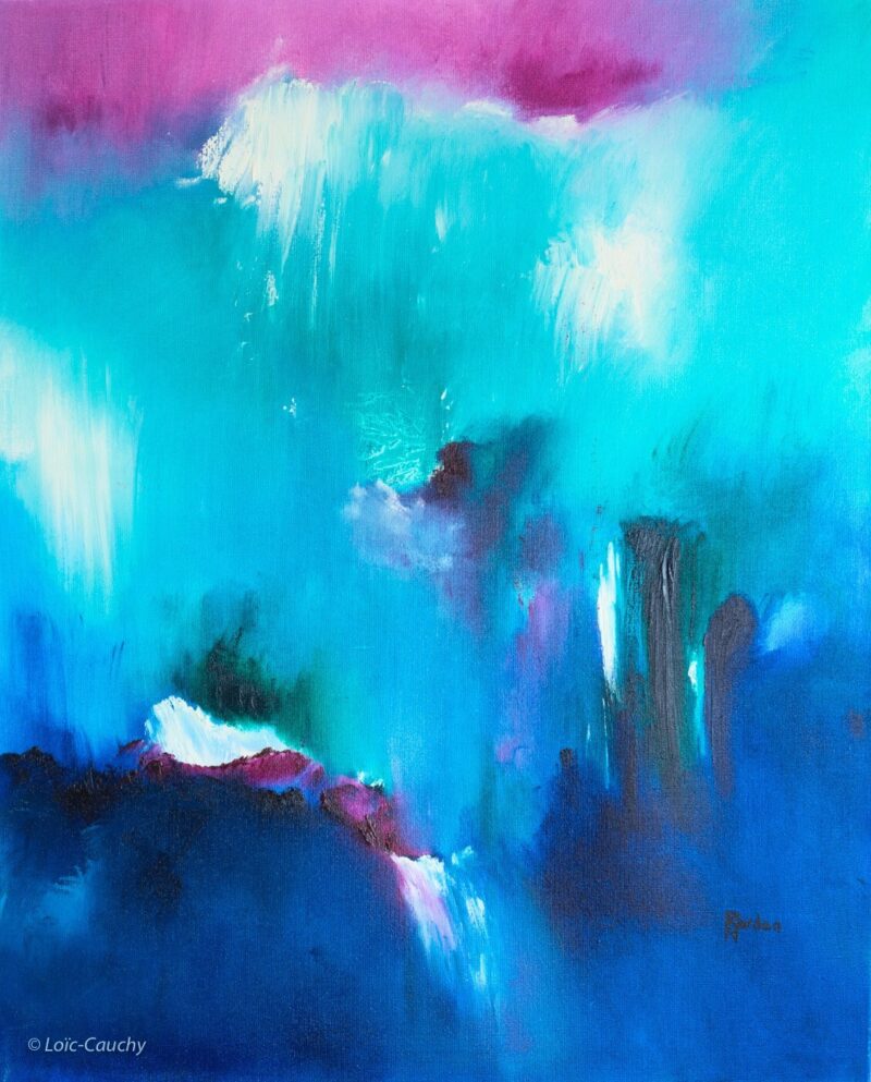Tableau Abstrait Bleu 214 "Douceur"
