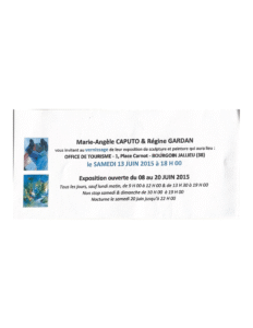 Affiche officielle de l’exposition d’art abstrait de Régine Gardan : une invitation à découvrir ses tableaux abstraits uniques, mêlant peinture abstraite moderne, toiles colorées vibrantes et expression artistique profonde. L’exposition révèle une série de toiles abstraites faites main, riches en émotions, en formes et en couleurs.