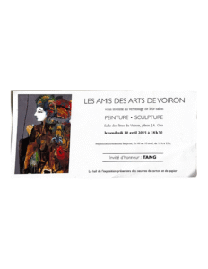 Affiche officielle de l’exposition d’art abstrait de Régine Gardan : une invitation à découvrir ses tableaux abstraits uniques, mêlant peinture abstraite moderne, toiles colorées vibrantes et expression artistique profonde. L’exposition révèle une série de toiles abstraites faites main, riches en émotions, en formes et en couleurs.