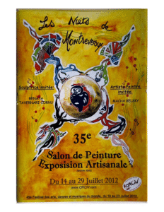 Affiche officielle de l’exposition d’art abstrait de Régine Gardan : une invitation à découvrir ses tableaux abstraits uniques, mêlant peinture abstraite moderne, toiles colorées vibrantes et expression artistique profonde. L’exposition révèle une série de toiles abstraites faites main, riches en émotions, en formes et en couleurs.