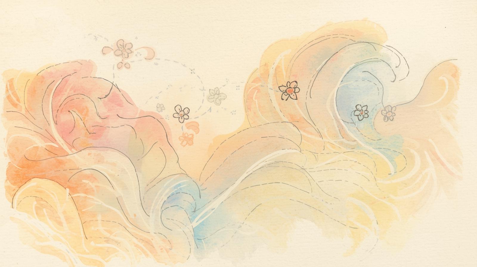 japandi tableau abstrait