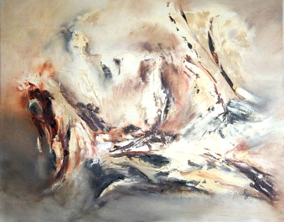 tableau abstrait noir et blanc creation