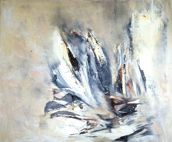 tableau abstrait noir et blanc liberte