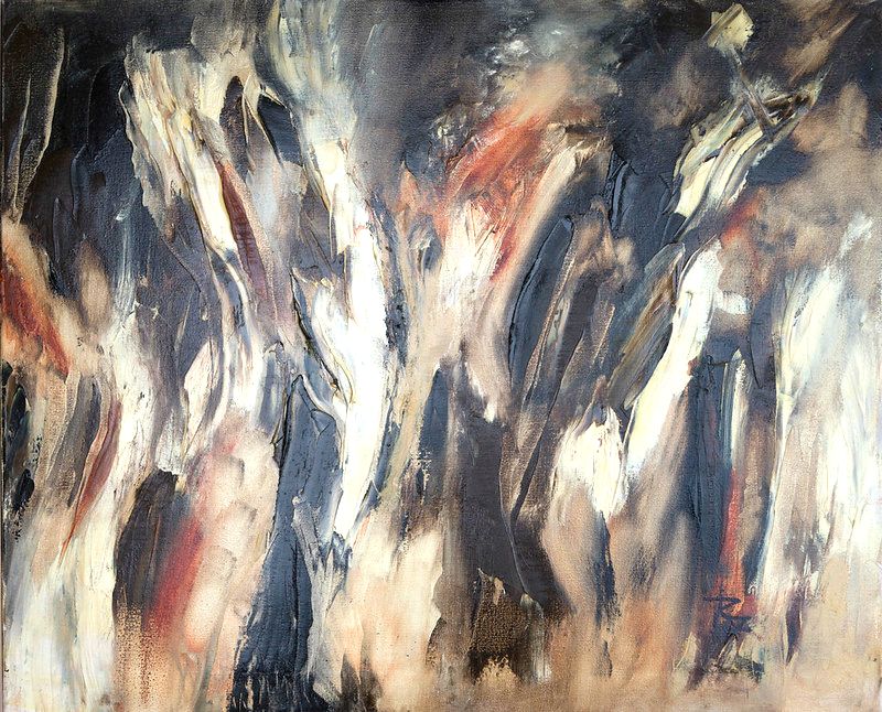 tableau abstrait noir et blanc paradoxe