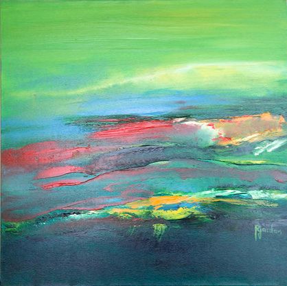 tableau abstrait vert galice