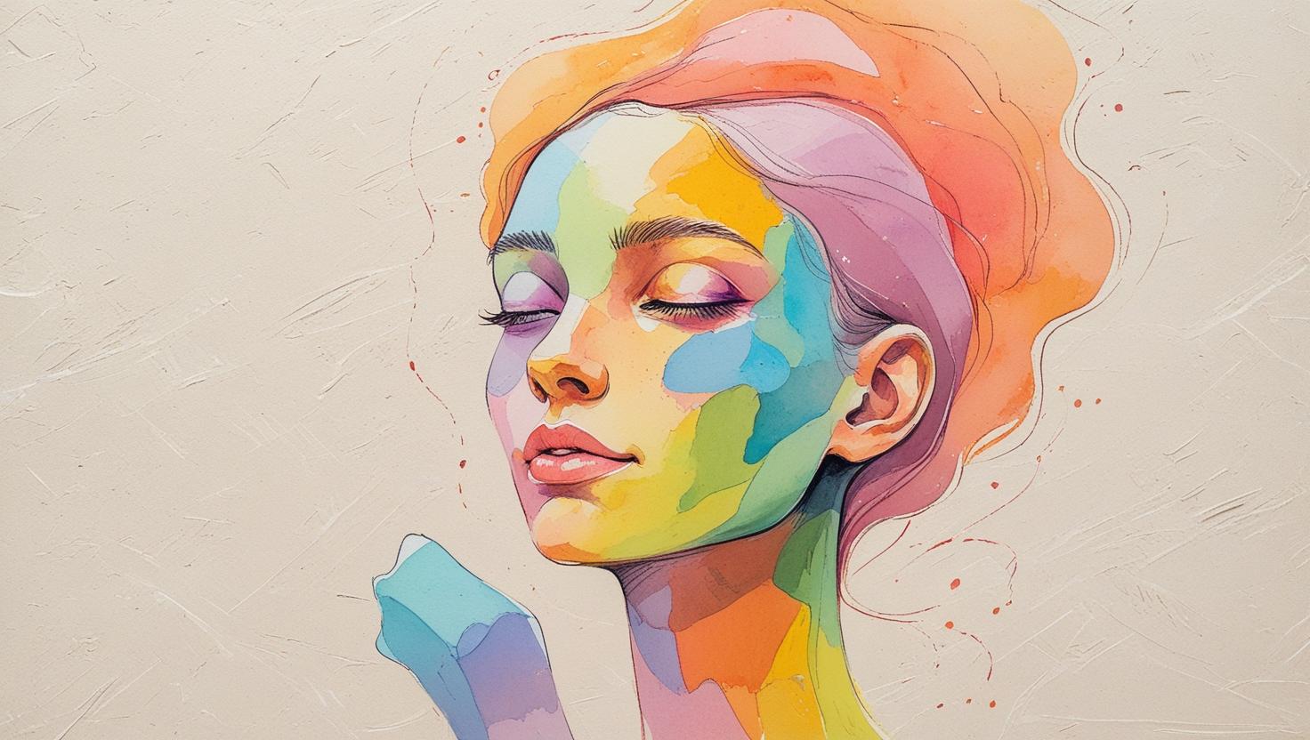 toile abstraite et personnalite de couleurs